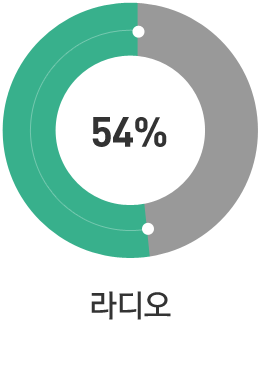 라디오 54%